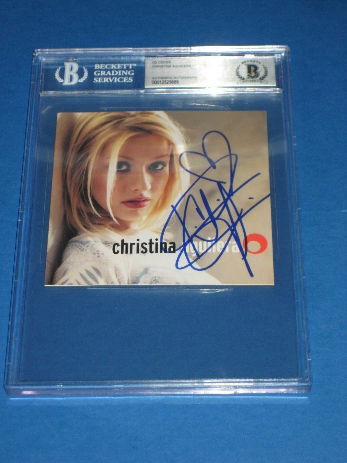 CHRISTINA AGUILERA Signed SELF-TITLED DEBUT CD Beckett CHRISTINA AGUILERA Signed SELF-TITLED DEBUT CD Beckett