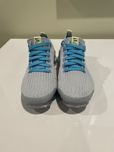 Pre-owned Nike Women's Air Vapormax Flyknit 3 Pure Platinum Volt Dc2051-001 Size 7 In Pure Platinum/barely Volt