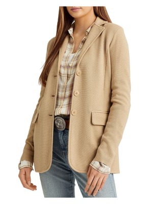 

RALPH LAUREN Женский бежевый пиджак с заостренными лацканами Slim Fit Wear To Work Blazer, 200769164011