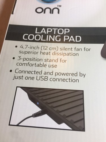 Onn Laptop Cooling Pad Black