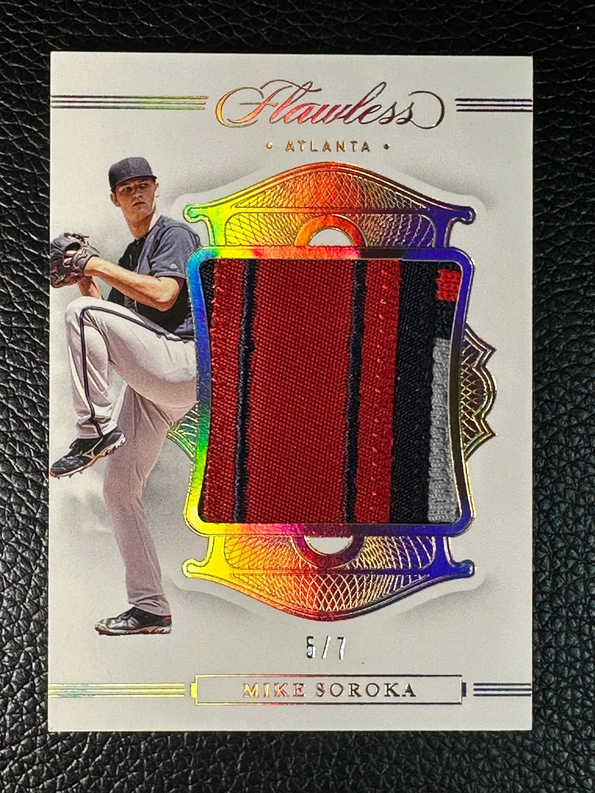 2020 Panini Flawless Mike Soroka 5/7 Patch Jersey