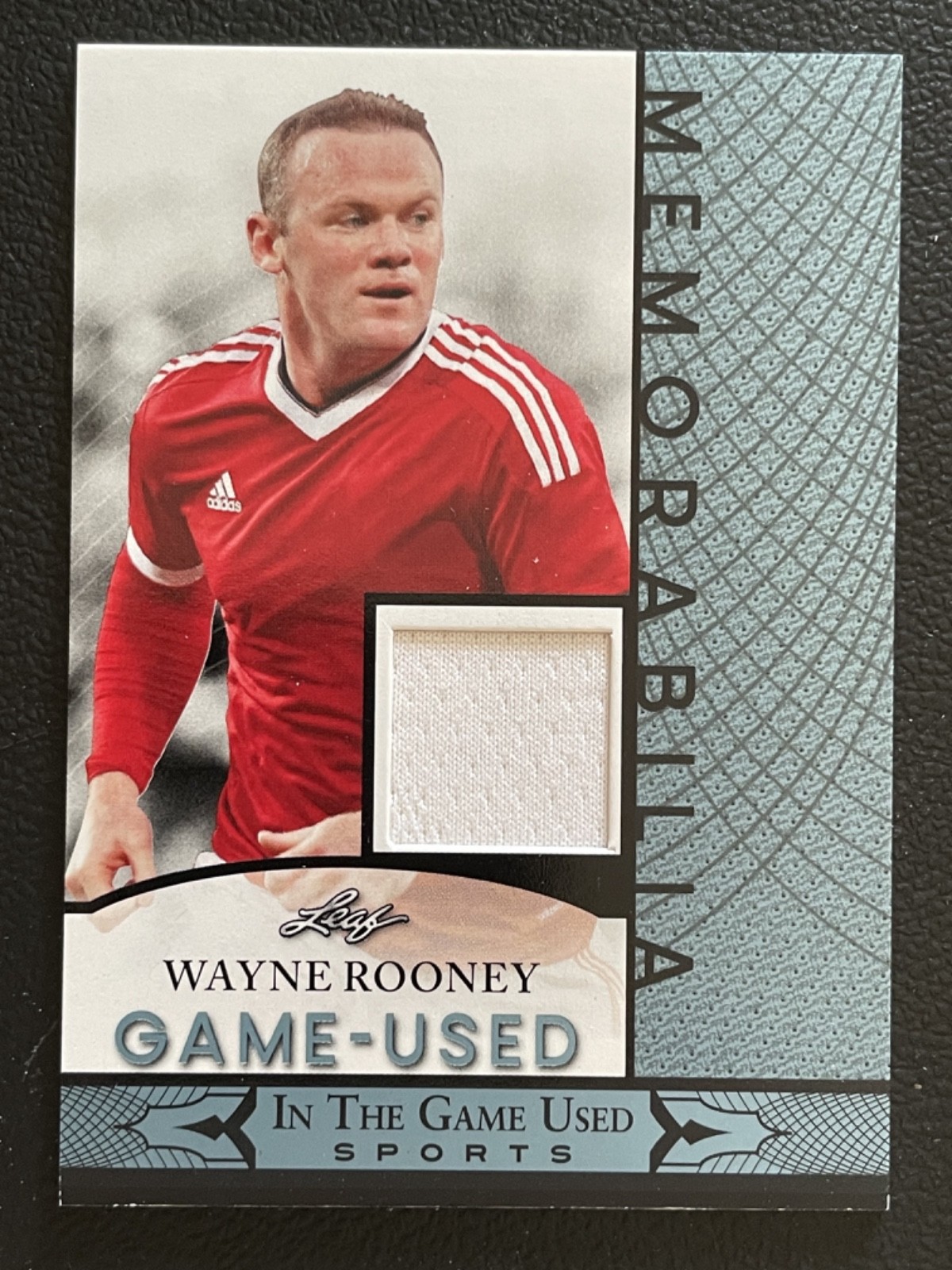2024 Leaf In The Game Used Memorabilia Blue Wayne Rooney Jersey