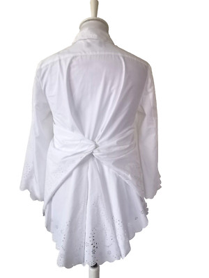 RRP  349  MAX MARA  COTTON Poplin Blouse    Usa12_ It46_ De42_ Gb14_ Fr44