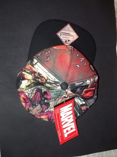 Deadpool Snapback Hat- Deadpool All Over One Size Fits All