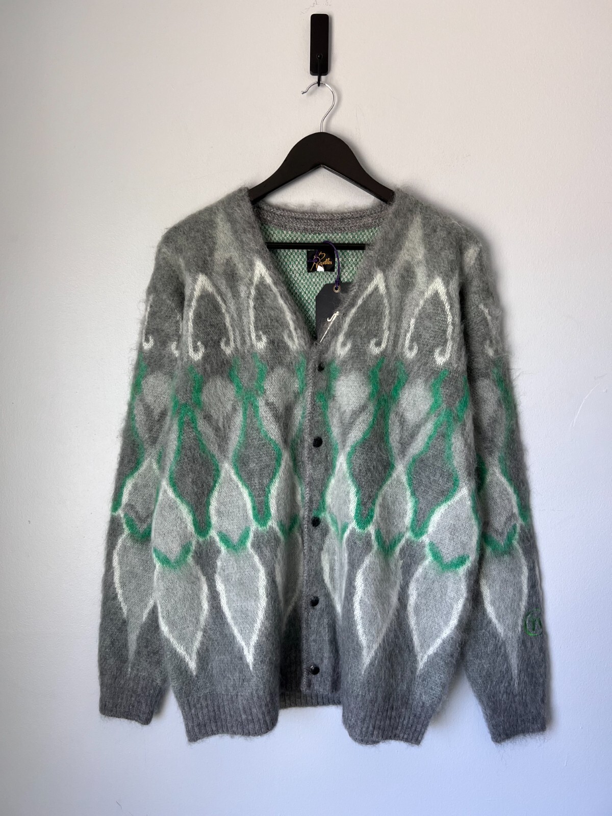 トップス Needles Cardigan Jacket Needles x Hidden NY Psychedelic Mohair Cardigan - Size Large