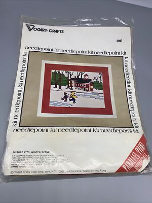 VOGART CRAFTS Needlepoint PICTURE KIT #301e ''Winter Scene'' NEW