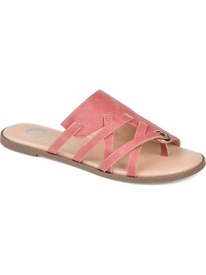 

JOURNEE COLLECTION Женские розовые сандалии без шнуровки Hasten Round Toe Slip On Pink Grommet, Розовый, HASTEN-SANDAL