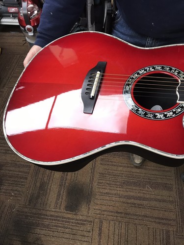Ovation C2079LX Custom Legend LX Red W/Hardshell Case