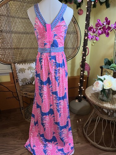 Pre-owned Lilly Pulitzer Taryn Maxi Dress Little Flamenco ? Size 8,10 In Multicolor