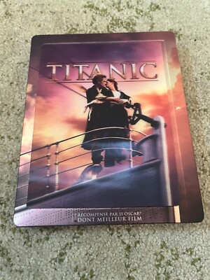 Titanic 3D + 2D Steelbook Blu Ray / French Import / OOP and Rare / Lenticular