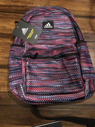 martillo confesar Cámara ADIDAS HERMOSA II MESH Backpack Student School Laptop Prime Pink Nee | eBay