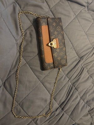 Louis Vuitton Victoire Chain Shoulder Bag Monogram Canvas Brown orange 