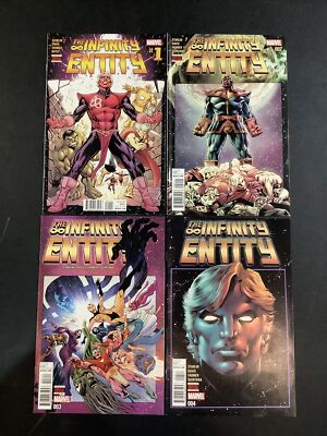 INFINITY ENTITY #1 - 4 COMIC BOOK LOT FULL SERIES THANOS JIM STARLIN ALAN DAVIS