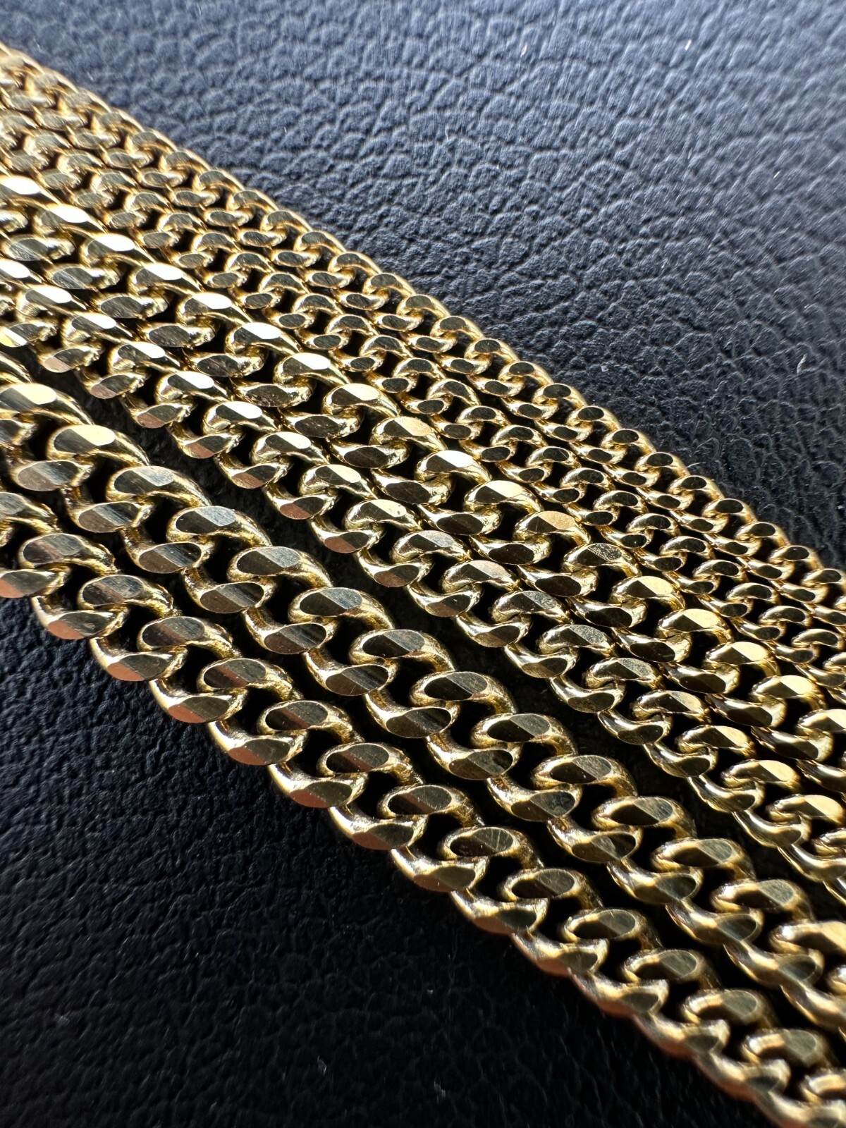 Pre-owned Silver Men's Ladies Solid 14k Yellow Gold Micro 1.5-3mm Miami Cuban Link Chain Necklace