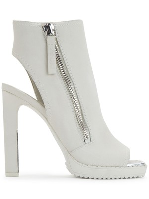 

DKNY Womens Ivory Cut Out Metallic Malia Open Toe Stiletto Leather Shootie, Цвет слоновой кости, K2103803