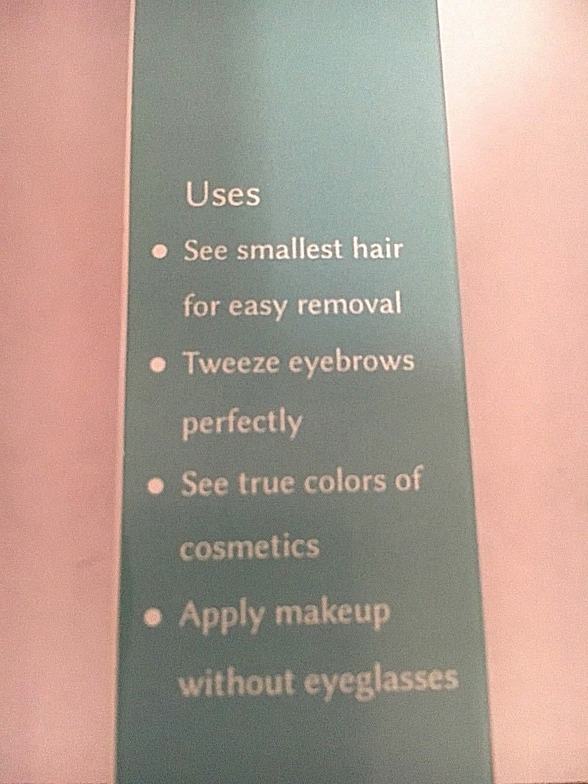 Floxite 5x Lighted Folding Travel & Vanity Mirror In Rose Gold Batteries Include