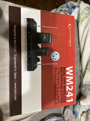 Technical Pro WM241 Dual VHF WIRELESS Microphone System (2 Headsets) With Box