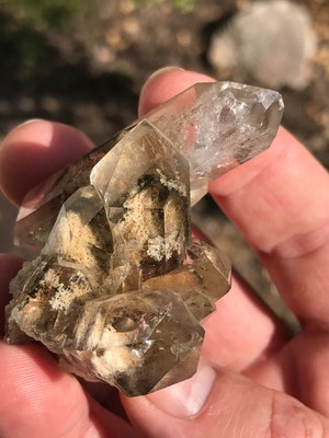 Quartz, clay mineral included, Minas Gerais, Brazil