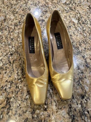 Stuart Weitzman 美品 ゴールドチェーン フラットシューズ Stuart Weitzman 美品 ゴールドチェーン フラットシューズ
