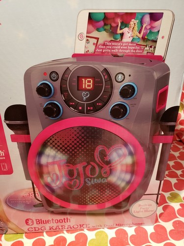 2018 Nickelodeon JoJo SIWA CD Bluetooth Karaoke Machine DUAL Microphones VHTF!