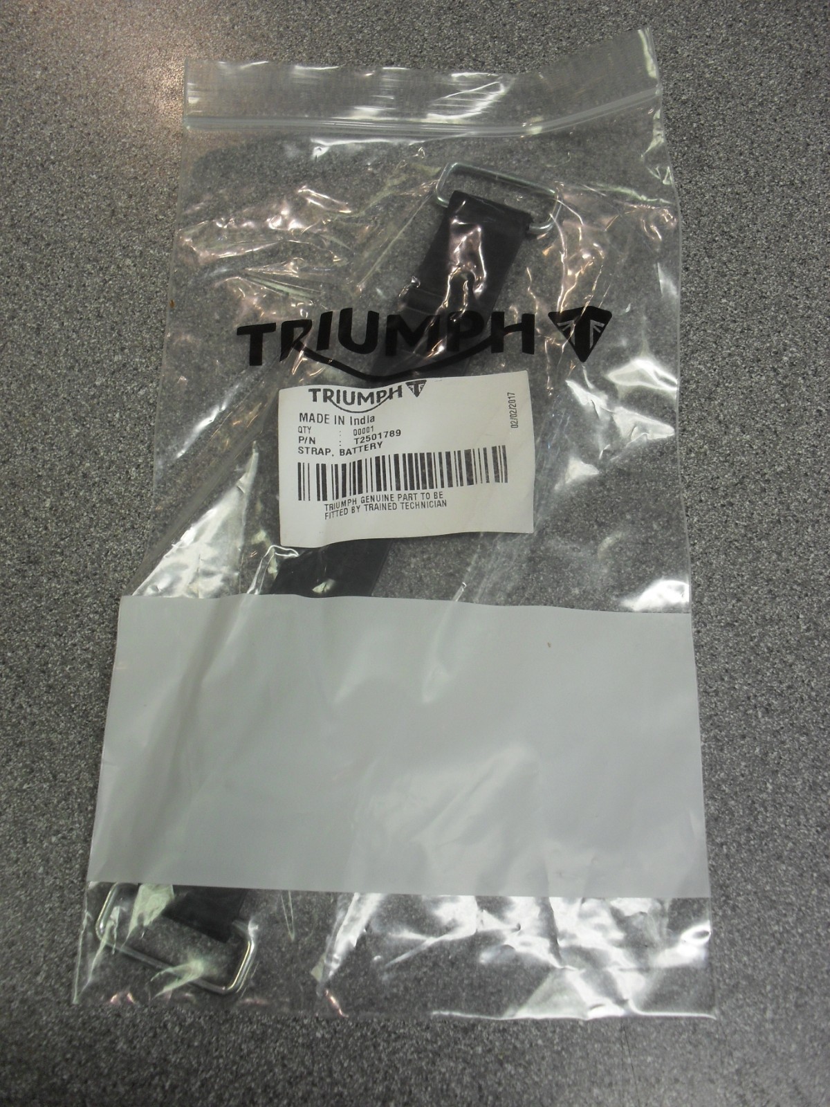 GENUINE TRIUMPH BATTERY STRAP DAYTONA 675 / R STREET TRIPLE