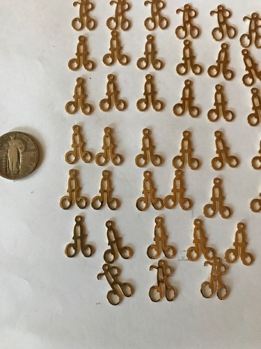 38 Vintage Gold Plate Initals A R Look