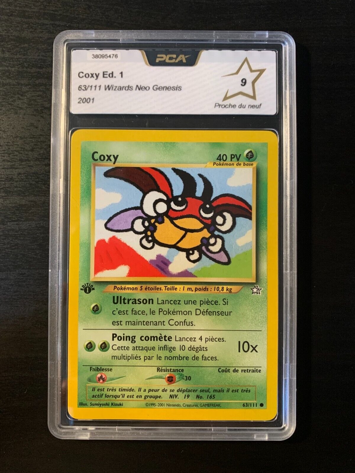 Carte Pokémon : Coxy 63/111 PCA 9 Neo Genesis Edition 1 Française Wizards Carte Pokémon : Coxy 63/111 PCA 9 Neo Genesis Edition 1 Française Wizards