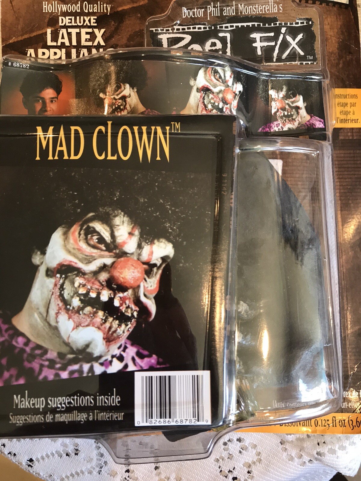 Reel F/X Mad Scary Clown Theatrical prosthetic Makeup Halloween