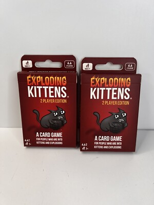 Exploding Kittens 2 Player Edition A Card Game Lot of 2 packs