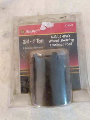 NEW Old Stock Ampro 6-Slot 4 Wheel Drive Bearing Locknut Tool/Socket T72047