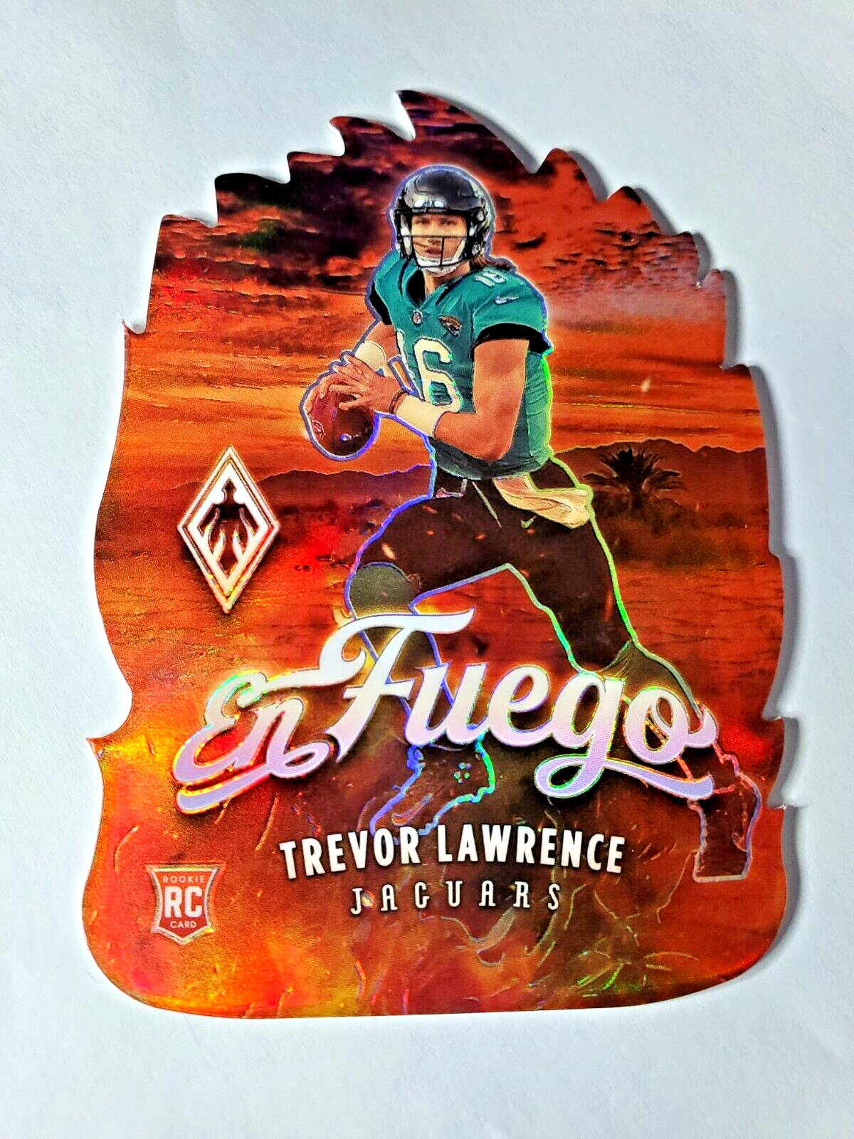 TREVOR LAWRENCE 2021 Panini Phoenix EN FUEGO Prizm Rookie Die-Cut RC #EF-13 SSP