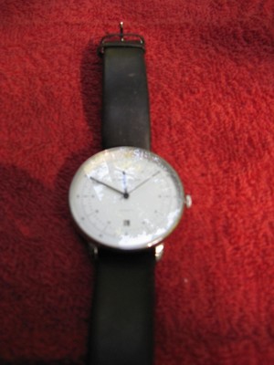 Sternglas Zeitmesser German Mens Watch 38mm quartz Automatic Date VINTAGE