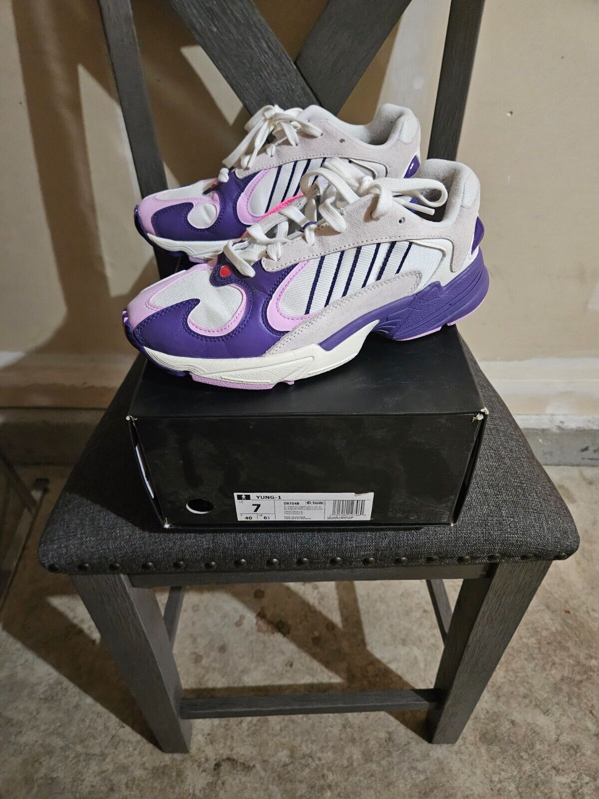 Size 7 - adidas Yung-1 x Dragon Ball Z Frieza 2018 Used with Size 7 - adidas Yung-1 x Dragon Ball Z Frieza 2018 Used with