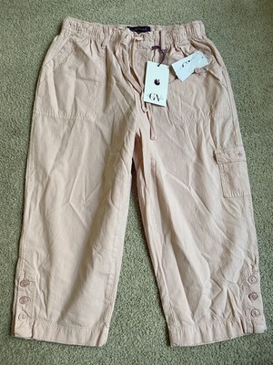 NWT Gloria Vanderbilt Women s SMALL Ribbon Pink Ilona Capri Pants 
