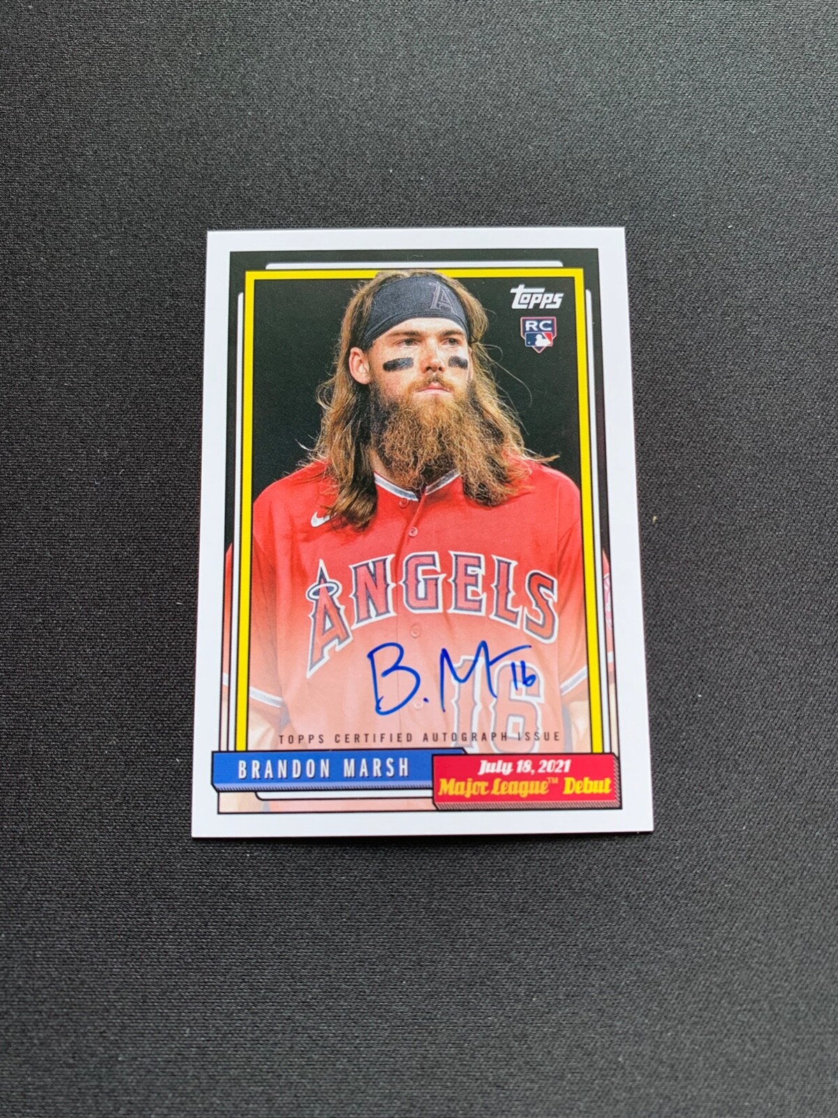 ブランドンマーシュ Brandon Marsh 2021 Bowman 5x7 Prospects #BP-112 22/49 Angels