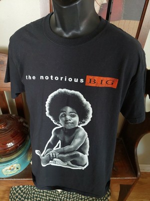 NOTORIOUS BIG - BABY - T-SHIRT BLACK CREWNECK SHORT SLEEVE MEN'S SIZE M read!!