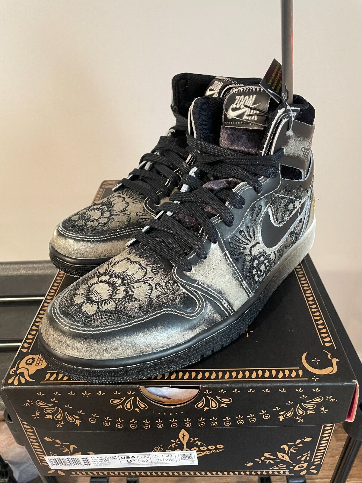 Jordan 1 High Zoom CMFT 2 Dia De Muertos Size 8.5 FQ8155-010 Jordan 1 High Zoom CMFT 2 Dia De Muertos Size 8.5 FQ8155-010