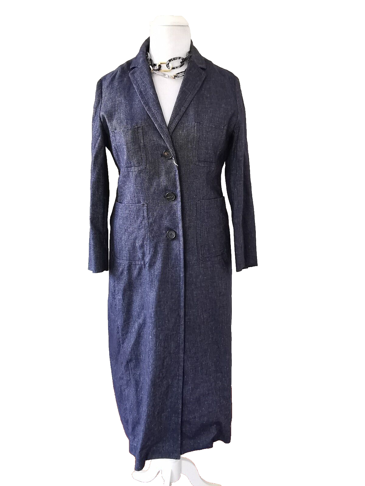 MAX MARA｜ (CAMMEO (16541027 002 / 16541027600 002)) RRP €890 ✨ 'S MAX MARA LINEN-Cotton Coat Usa6_ It40_ De36_