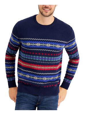 

Мужской темно-синий пуловер с круглым вырезом CLUBROOM, Navy