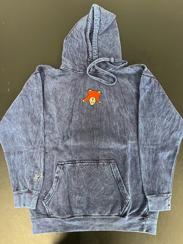 Pre-owned Limited Edition Buddha & The Big World  Ben Fredette Hoodie Size Large In Blue
