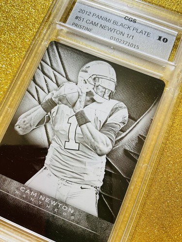 1/1 RARE 2012 PANINI BLACK GOLD CAM NEWTON #51 BLACK PRINTING