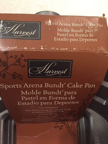 Football Sports Stadium  Bundt Cake Mold Aluminum Baking Pan - NEW - HARVEST