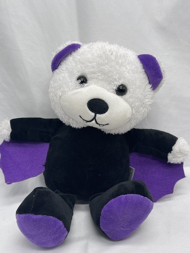 Hallmark Halloween Vampire Bat Bear 10” Black Purple Cape Plush Stuffed Animal
