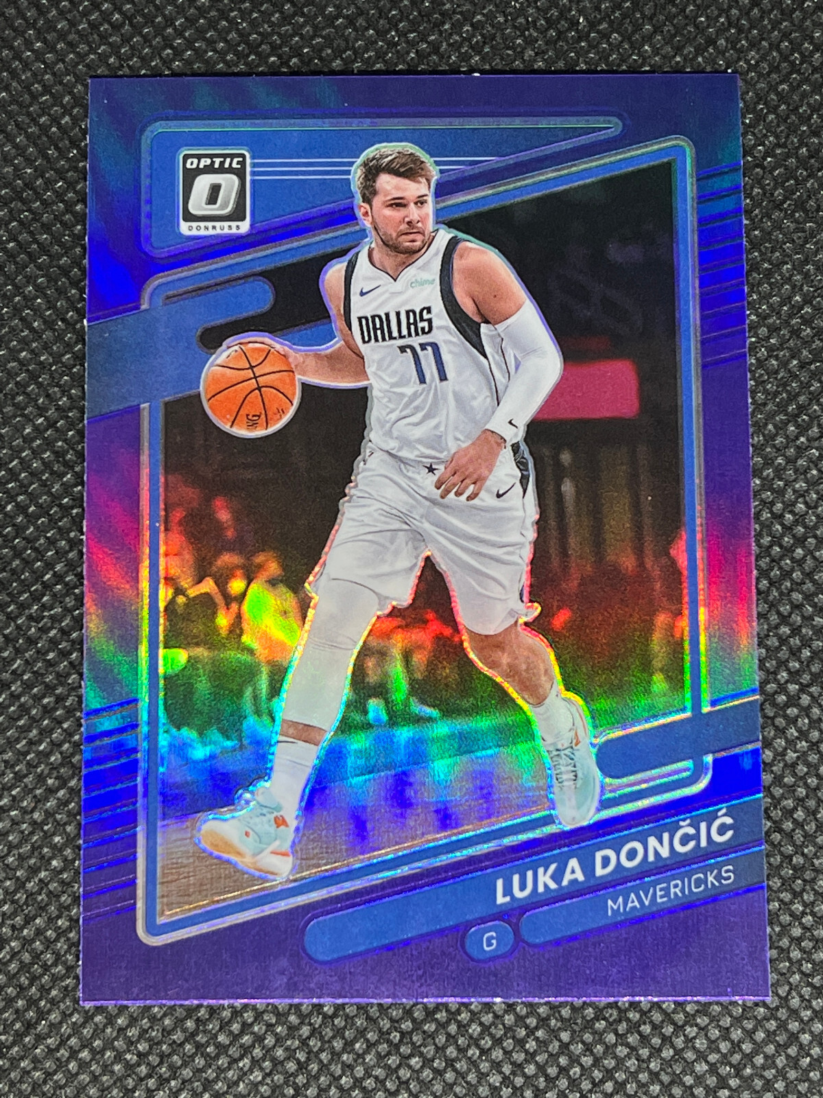 Luka Doncic 2021-22 Optic Purple Holo Prizm SP #101 Dallas Luka Doncic 2021-22 Optic Purple Holo Prizm SP #101 Dallas