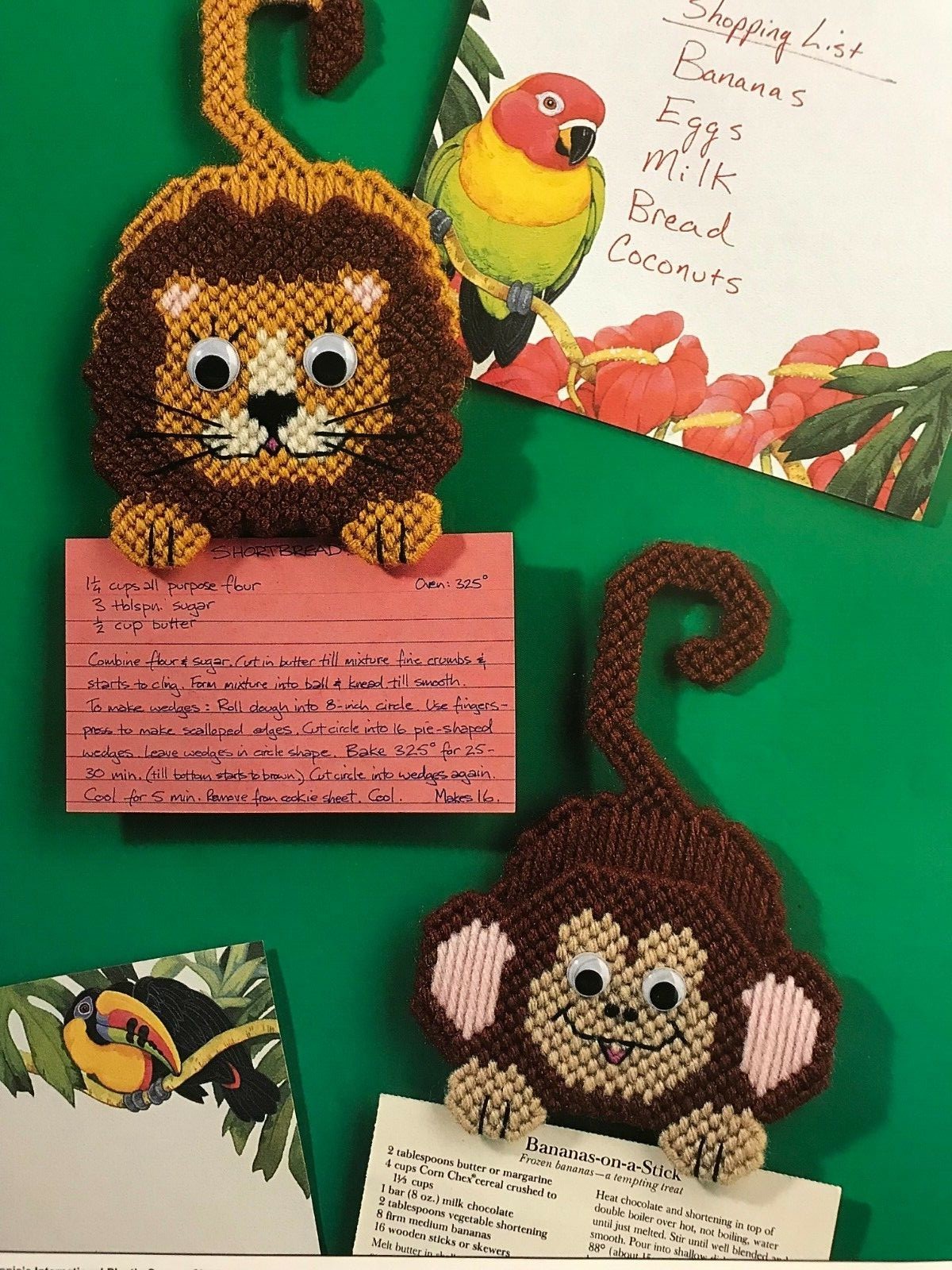 Annies Attic Club Plastic Canvas Patterns Magnets / Fridgies / Pokes / Ornaments