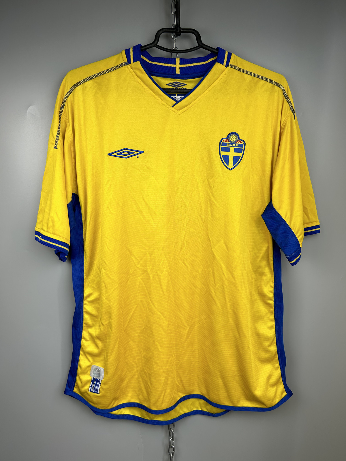 Sweden Home Football Shirt Jersey Trikot 2003-2005 Umbro Size XL