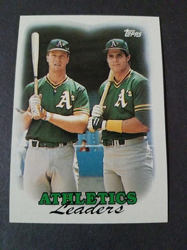 1988 Topps Mark McGwire Jose Canseco Athletics Leaders #759