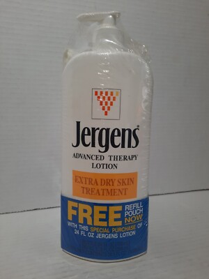 24 OZ VTG JERGENS ADVANCED THERAPY LOTION W/ 12.5 OZ REFILL PACK *PLEASE READ*
