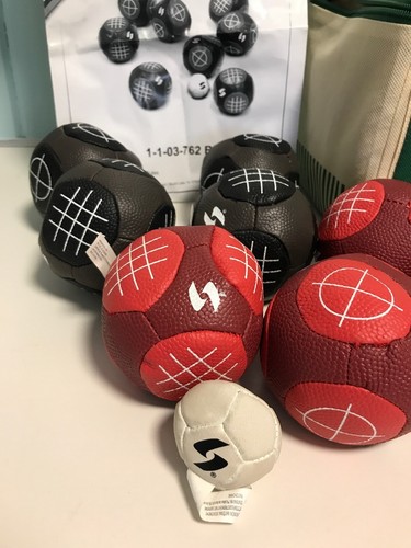 Bean Ball Bocce Ball Set Indoor Outdoor 9 Balls Instruction Case Sportcraft Game