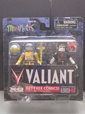 Minimates Valiant Armor Bond X-O Manowar & Harada Protocol Bloodshot Figure Set 